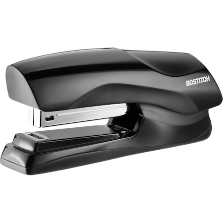 BOSTITCH Antimicrobial Flat Clinch Stapler, 40 Sheets, Full Strip BOSB275RBLK